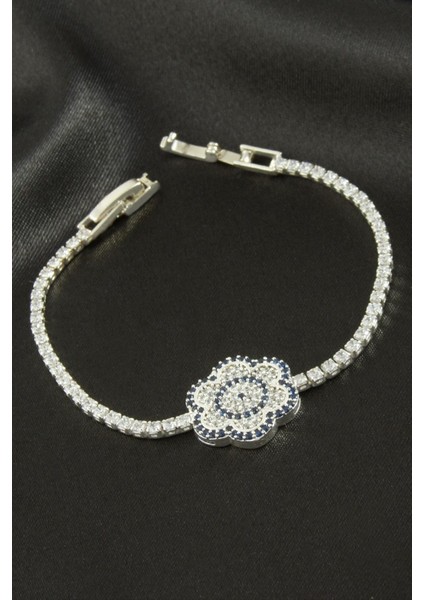 Çiçek Zirkon Taşlı Çocuk Bileklik 16 cm