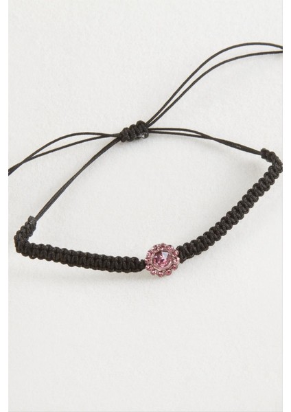 Çiçek Taşlı Makrome Örgülü Bileklik fiyatları