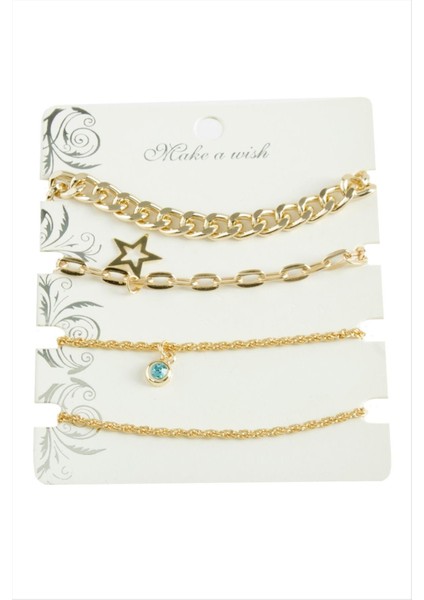 4 Adet Trend Zincir Bileklik