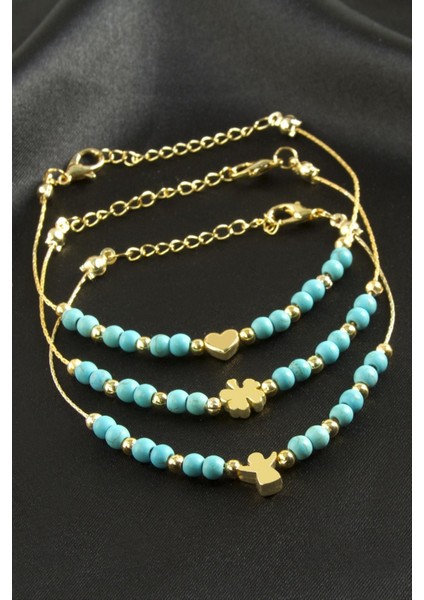 Karışık Turkuaz Boncuk Bileklik