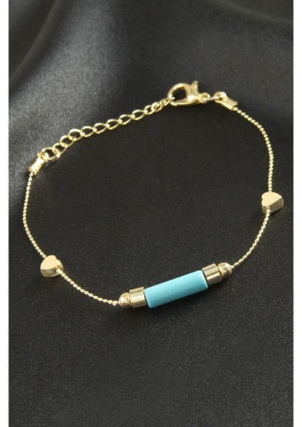 Kalp Turkuaz Taşlı Bileklik fiyatları