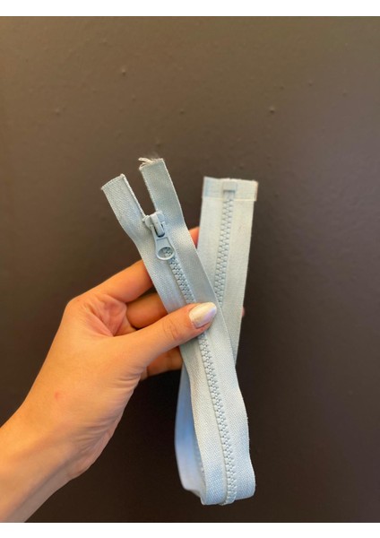 Açık Mavi Dişli Fermuar 43X3 cm