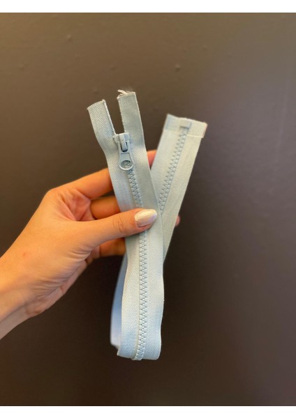 Açık Mavi Dişli Fermuar 43X3 cm modelleri