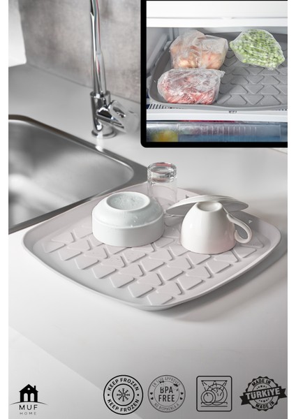 Silikon Bulaşık Matı - Buzluk Matı - Mutfak Tezgahı Mat - Lavabo Halısı Yüksek Kaliteli Silikon Malzeme