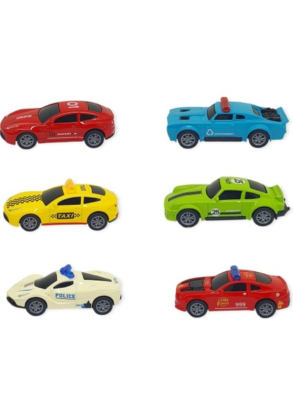 Çek Bırak Metal Küçük Arabalar 8 cm 6'lı Set modelleri