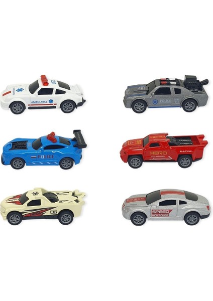 Çek Bırak Metal Küçük Arabalar 8 cm 6'lı Set modelleri