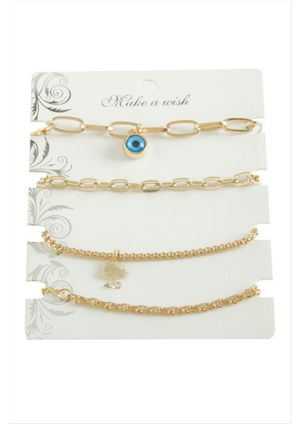 4 Adet Nazar Trend Zincir Bileklik fiyatları