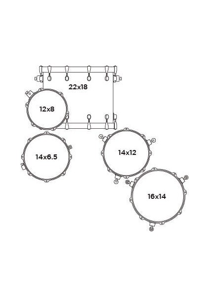 Mars Birch Akustik Bateri 22+12+14+16+14SD (MA528SFYD) fırsatları