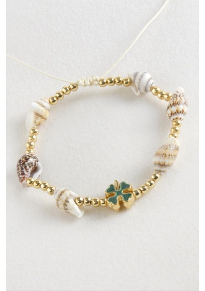 Yonca Deniz Kabuğu Inci Makrome Ip Bileklik fiyatları