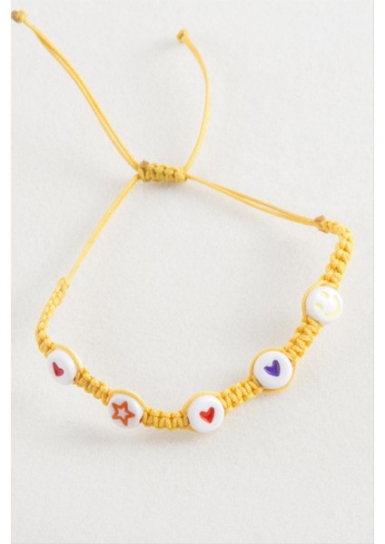 Emoji Makrome Örgülü Bileklik