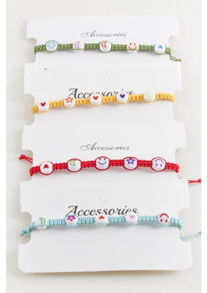 Emoji Makrome Örgülü Bileklik fiyatları