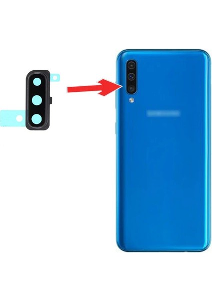 Samsung Galaxy A50 SM-A505 Full Kamera Lens ÇERÇEVE-(5775) - M391B555-N94391 fırsatları