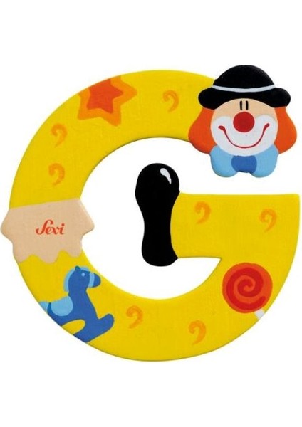 Palyanço Ahşap Harf G Kız Erkek Çocuk Oyuncak Eğitici Oyuncaklar