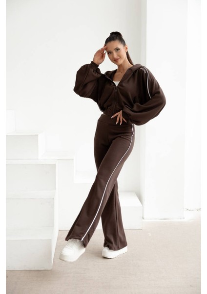 Kadın Kaliteli Lüks Giyim Üst Detaylı Esnek Alt Üst Takım