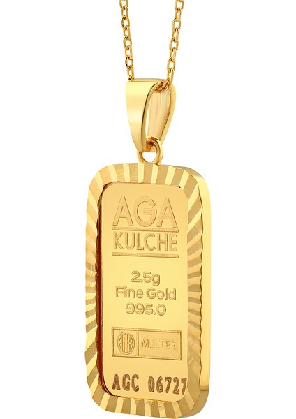 2.5 gr Kalemli Altın Külçe Kolye modelleri