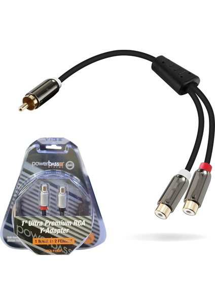 XRCA-Y1M2F Anfi Y Kablo 1 Erkek 2 Dişi 20CM