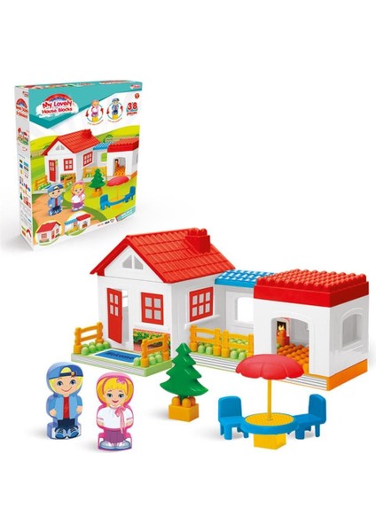 Tek Katlı 36 Parça LEGO Ev Seti Bloklar Kız Erkek Çocuk Oyuncak Eğitici Oyuncaklar