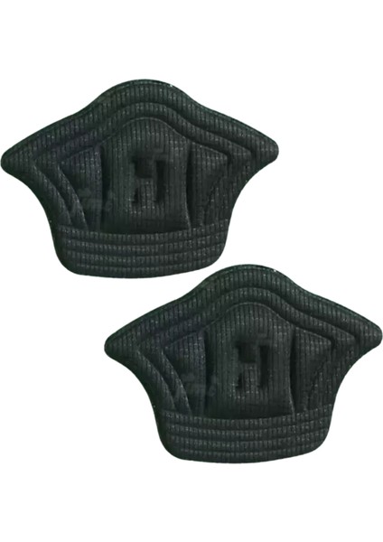 Taç Şekilli, Yapışkanlı, Kesilebilir Ayakkabı Topuk Vurma Önleyici +Yırtık Gizleme+ Boşluk Alma Pedi ( 1 Çift Siyah)