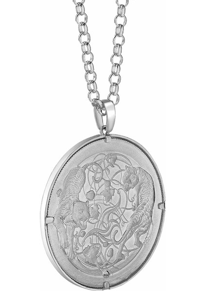 1 Ons Silver 14 Ayar Kalemli Altın Çerçeve Kolye modelleri