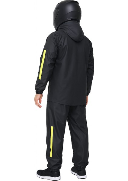 Motosiklet Su Geçirmez Reflektörlü Kurye Motorcu Yağmurluk Ekstra Dayanıklı