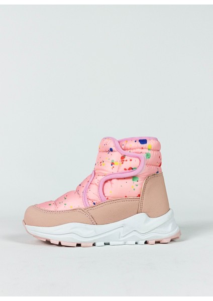 Pembe Renk Nokta Renk Desenli Su Geçirmez Cırtlı Çocuk Bot fiyatları