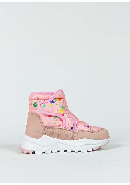 Pembe Renk Nokta Renk Desenli Su Geçirmez Cırtlı Çocuk Bot modelleri