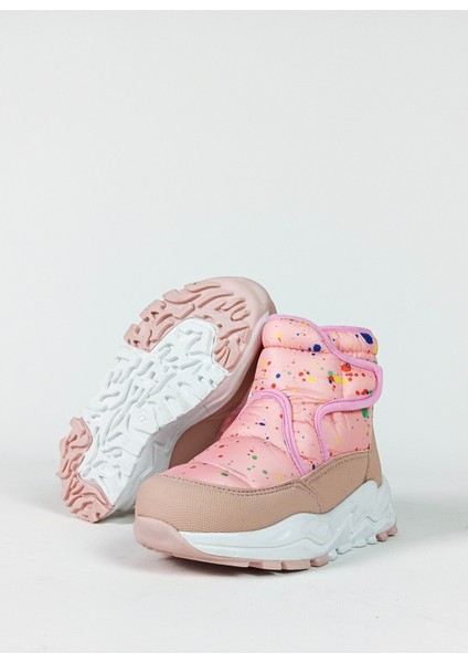 Pembe Renk Nokta Renk Desenli Su Geçirmez Cırtlı Çocuk Bot fırsatları