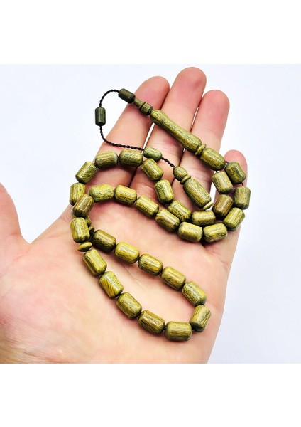 Kapsül Kesim Yeşil Pelesenk Ağacı Tesbih modelleri