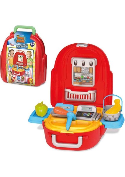 03908 Kral Şakir Market Set Sırt Çantası -Dede Kız Erkek Çocuk Oyuncak Eğitici Oyuncaklar