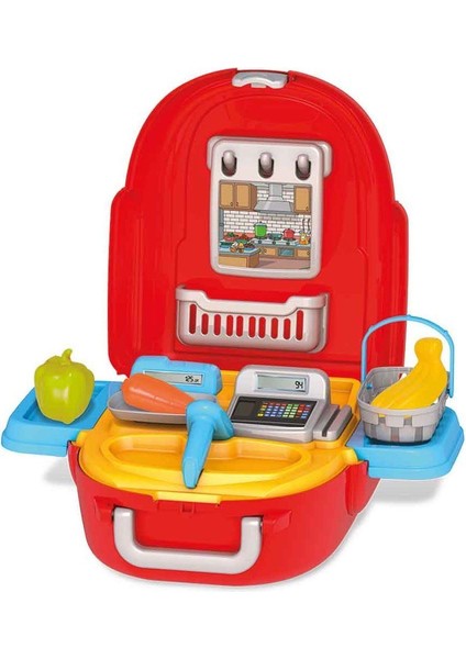 03908 Kral Şakir Market Set Sırt Çantası -Dede Kız Erkek Çocuk Oyuncak Eğitici Oyuncaklar fiyatları