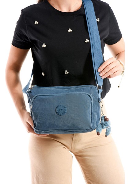 Çapraz Askılı Ultra Hafif Çok Cepli Omuz Çantası Klinkıl Kumaş