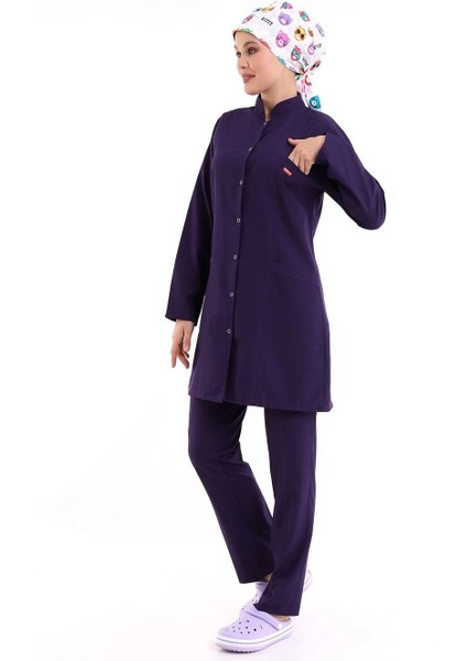 Tesettür Forma Takımı Full Çıtçıt - 5519 Bahar Mor fiyatları