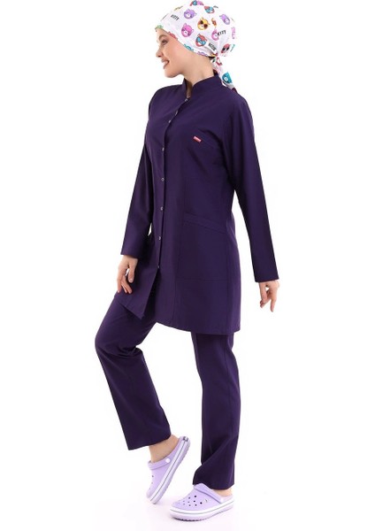 Tesettür Forma Takımı Full Çıtçıt - 5519 Bahar Mor modelleri