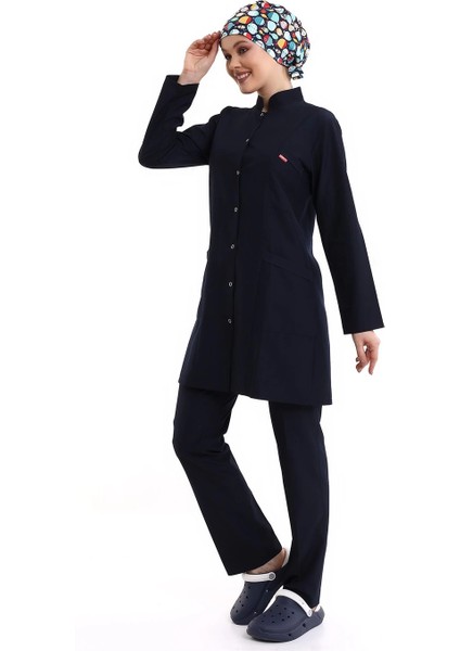 Tesettür Forma Takımı Full Çıtçıt - 5511 Bahar Lacivert fırsatları