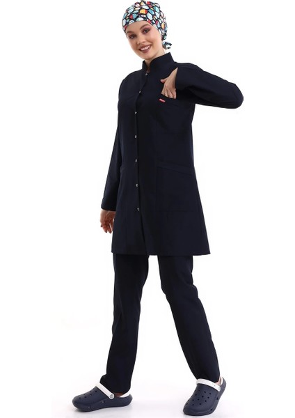 Tesettür Forma Takımı Full Çıtçıt - 5511 Bahar Lacivert indirimleri