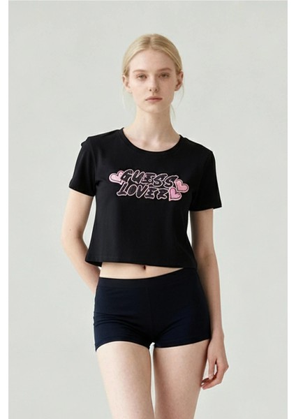 Fosca Kadın Siyah Aktif Boxy Fit T-Shirt V5BI06J1314-JBLK