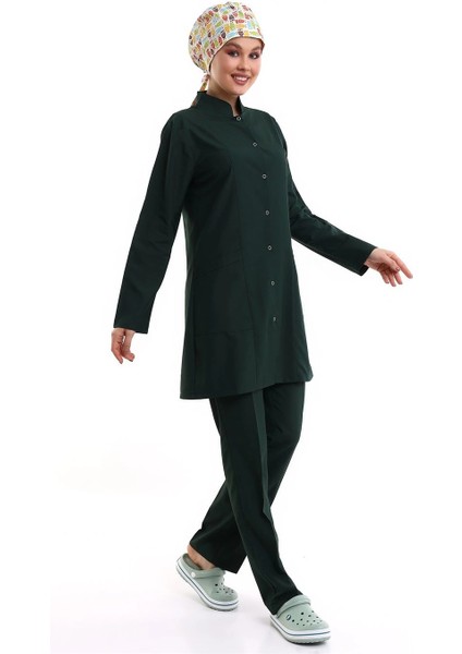 Tesettür Forma Takımı Full Çıtçıt - 5518 Bahar Ördek Başı Yeşili modelleri