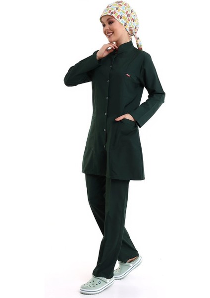 Tesettür Forma Takımı Full Çıtçıt - 5518 Bahar Ördek Başı Yeşili fırsatları