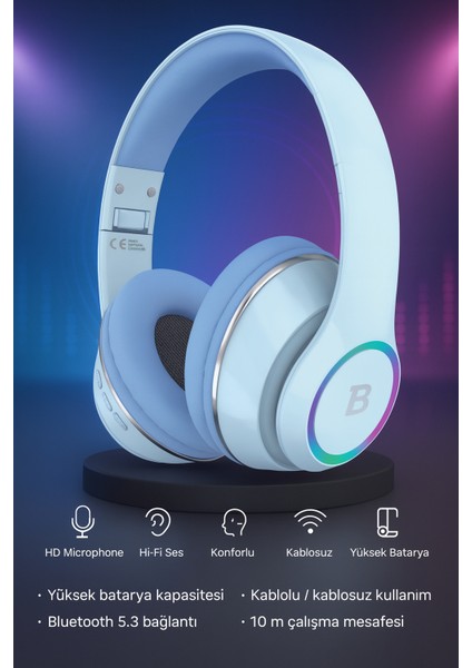 Kablosuz Bluetooth Kulaküstü Kulaklık – Mikrofonlu, Stereo Ses, Aux ve Hafıza Kartı Desteği Nova indirimleri