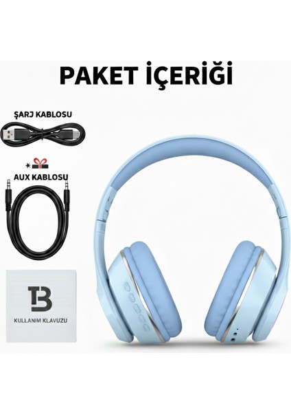 Kablosuz Bluetooth Kulaküstü Kulaklık – Mikrofonlu, Stereo Ses, Aux ve Hafıza Kartı Desteği Nova