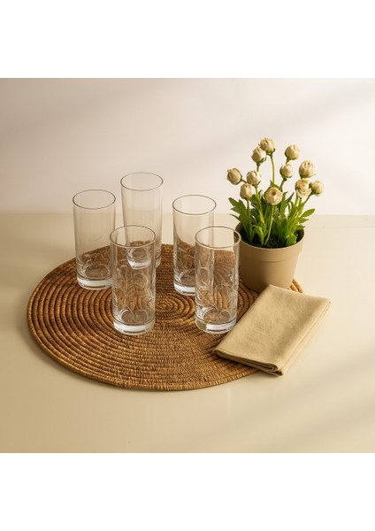 Güral Cam Küçük Boy Taşlı 6 Lı Meşrubat Bardağı 11187