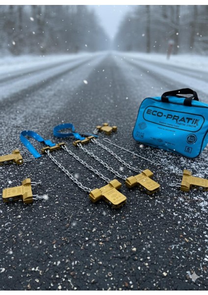 Eko Pratik Kar Pençesi 6' Lı Çantalı Premium Kar Zinciri (Genel Uyumluluk modelleri