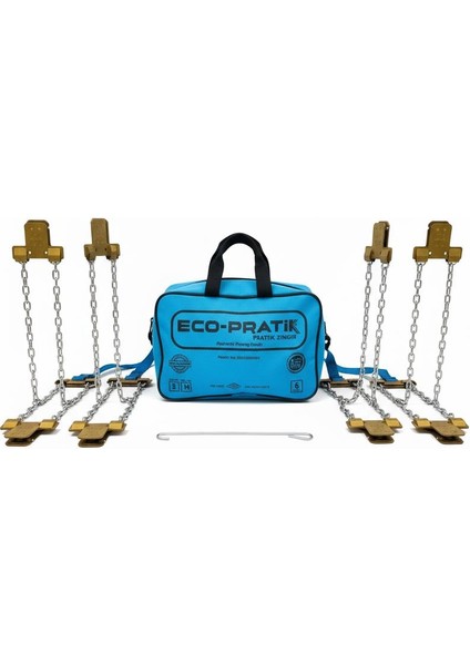 Eko Pratik Kar Pençesi 6' Lı Çantalı Premium Kar Zinciri (Genel Uyumluluk fırsatları