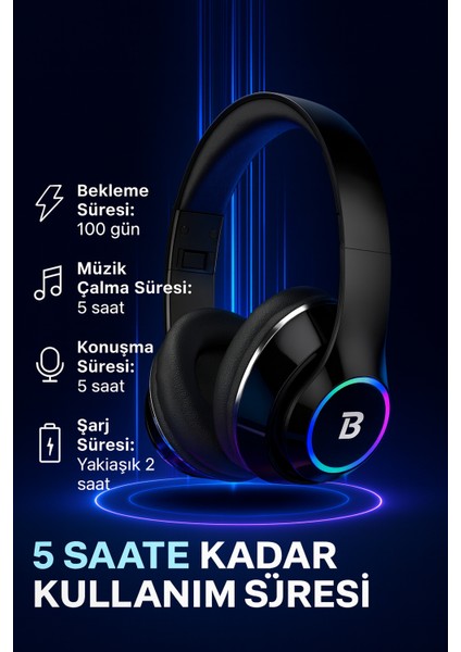 Kablosuz Bluetooth Kulaküstü Kulaklık – Mikrofonlu, Stereo Ses, Aux ve Hafıza Kartı Desteği Nova indirimleri