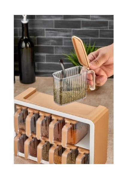 12'li Standlı Kaşıklı Baharatlık Seti modelleri