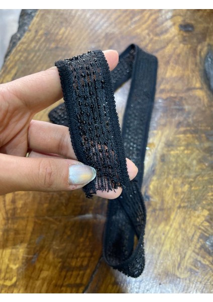 75X3 cm Boncuk Işleme Siyah Şerit Dikiş Aksesuarı fiyatları