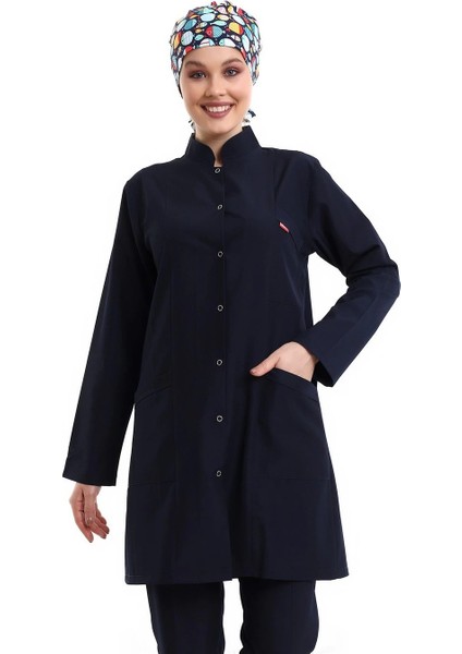 Tesettür Forma Tek Üst Full Çıtçıt - 5511 Bahar Lacivert