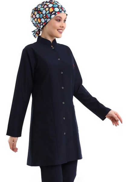 Tesettür Forma Tek Üst Full Çıtçıt - 5511 Bahar Lacivert fırsatları