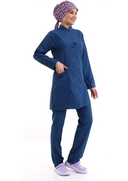 Tesettür Forma Takımı Full Çıtçıt - 5521 Petrol Mavi modelleri