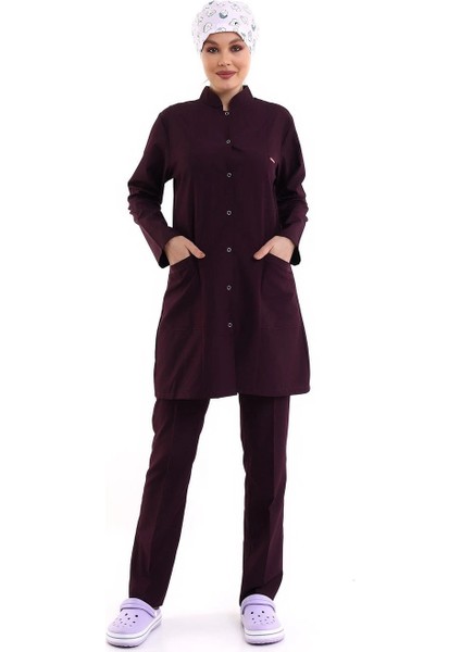 Tesettür Forma Takımı Full Çıtçıt - 5532 Mürdüm